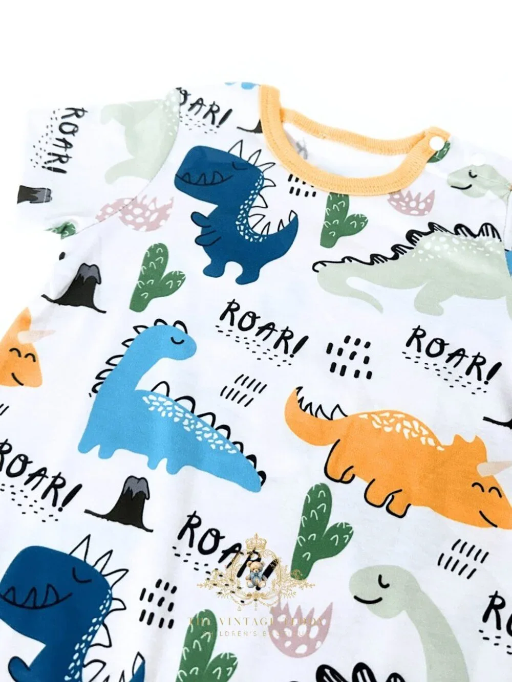 NWT Cute Boys One-piece Sleep N' Play Romper Dinosaurs Go Roar! Colorful 9-12M